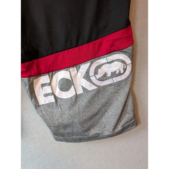 NWT ECKO UNLTD. Men's Streetwear Grey Red Athletic Shorts Men's Medium READ - Picture 5 of 14